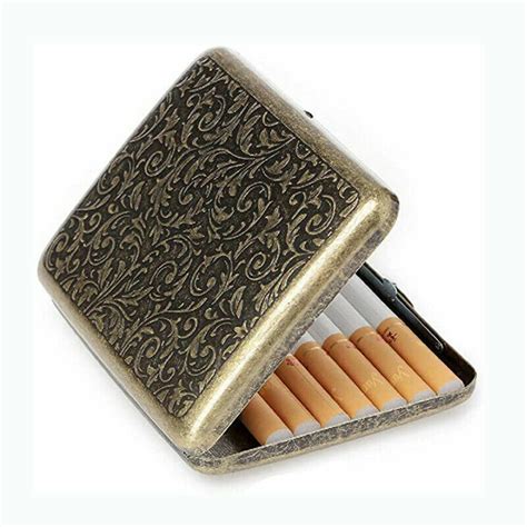 tobacco box metal|Amazon.com: Cigarette Case Mini Tobacco Box Metal .